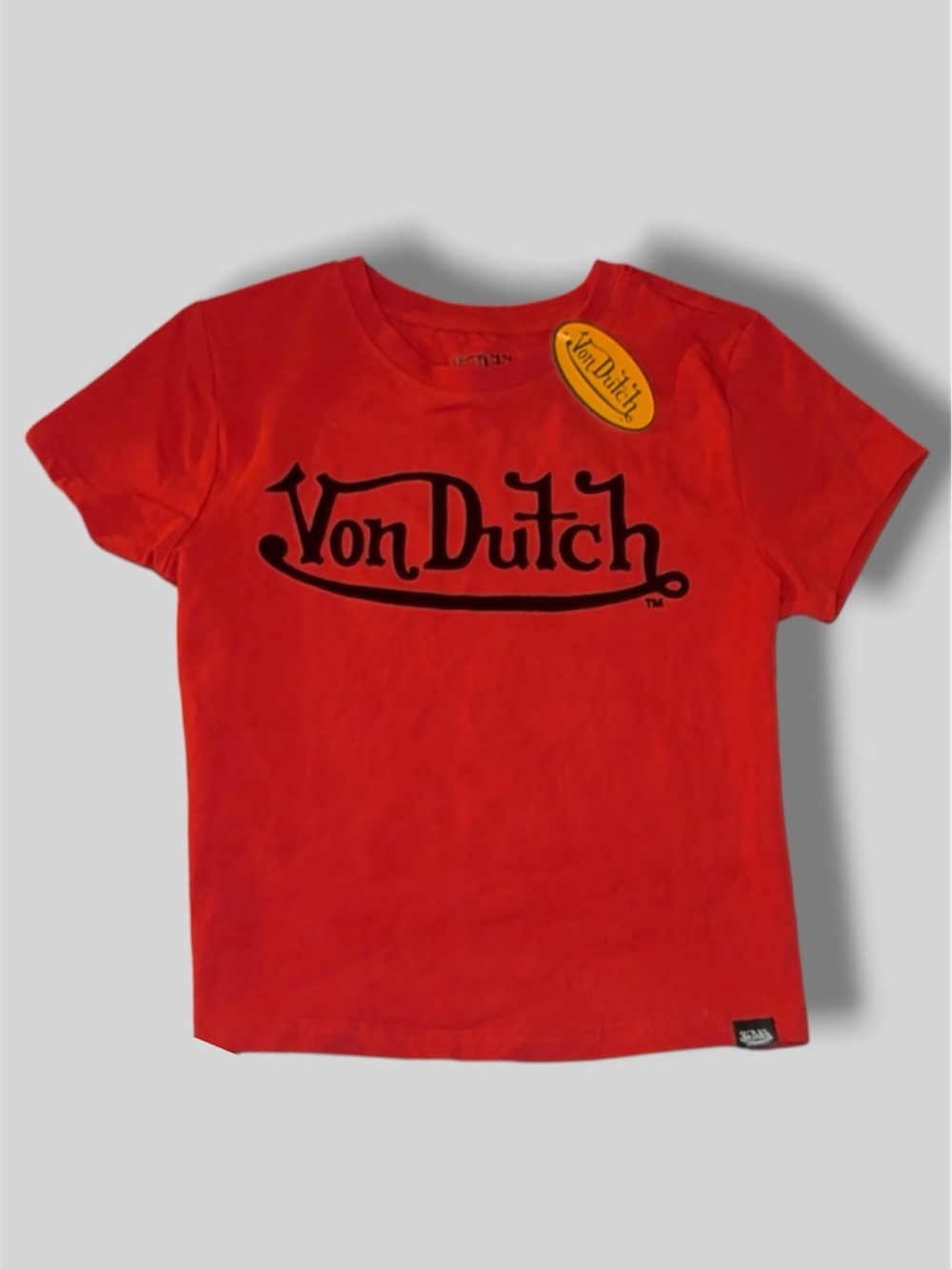 NWT Von Dutch Womens' Cherry Red Baby Tee